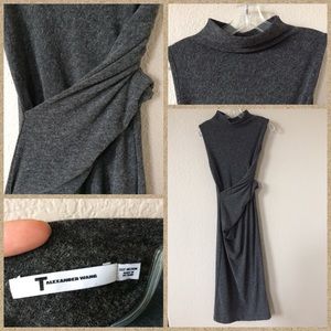 T by Alexander Wang marled gray dress